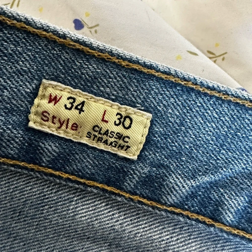 J. Crew Y2K style Classic Straight Jeans 34x30 Re-Imagined Medium Wash Baggy